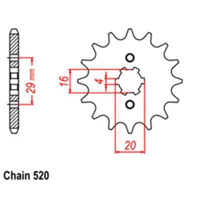 Front Sprocket Steel 11T 520