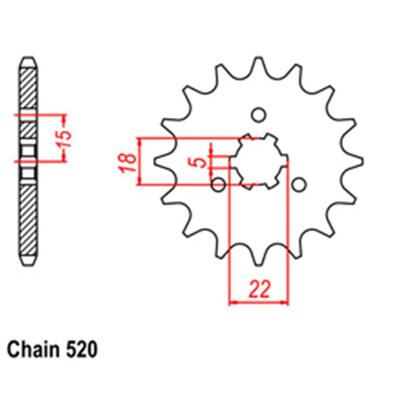 Front Sprocket Steel 11T 520