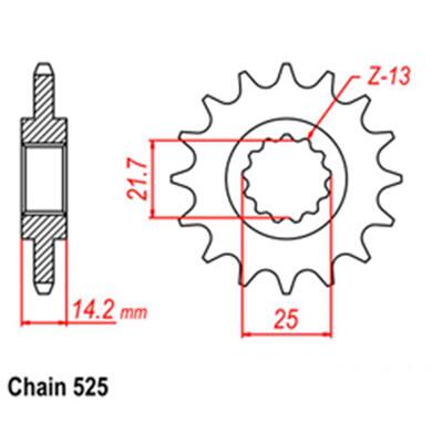 Front Sprocket - Steel  15T 525P