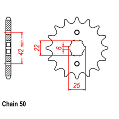 Front Sprocket - Steel  15T 530P