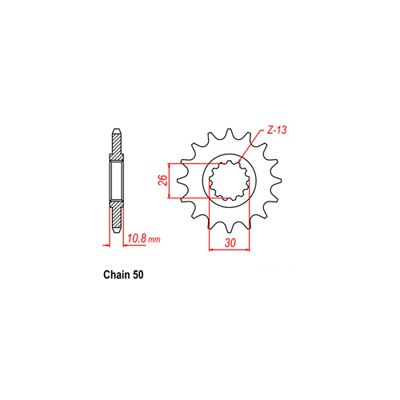 Front Sprocket - Steel  16T 530P