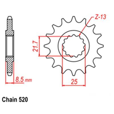 Front Sprocket Steel 15T 520