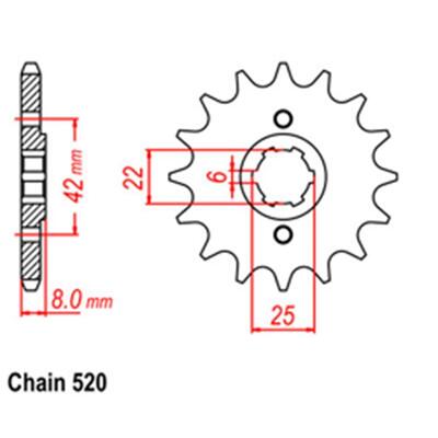 Front Sprocket Steel 13T 520