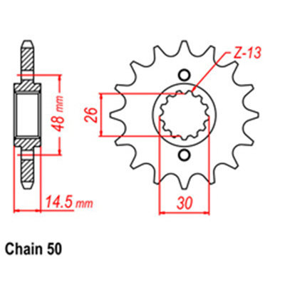 Front Sprocket - Steel  15T 530P