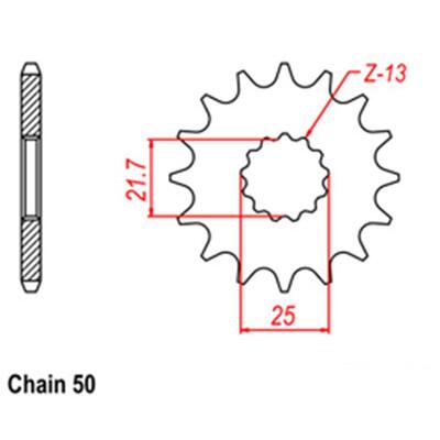 Front Sprocket - Steel  18T 530P (Not D/D)