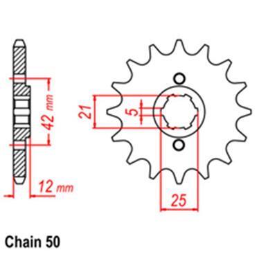 Front Sprocket - Steel  16T 530P