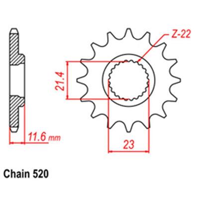 Front Sprocket Steel 13T 520