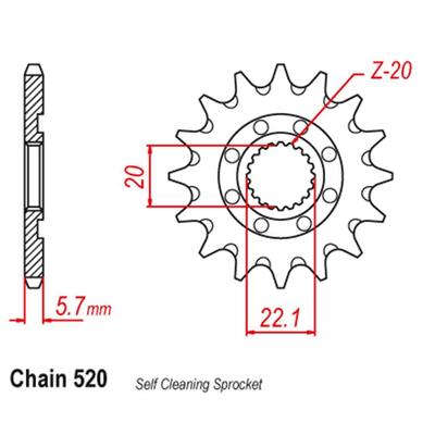 FRT SPR STEEL 14T 520P