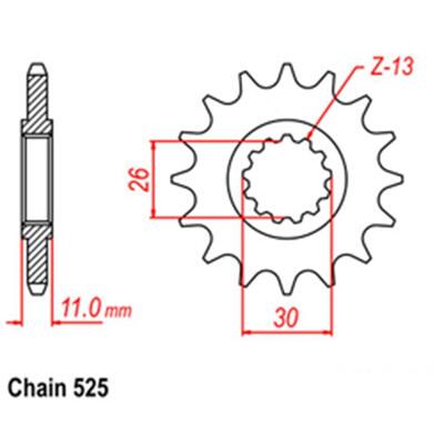 NEW FRONT SPROCKET STEEL 14T 5