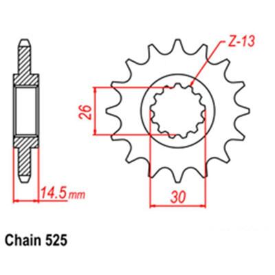 Front Sprocket Steel 15T 525