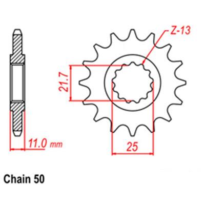 Front Sprocket - Steel  17T 530P