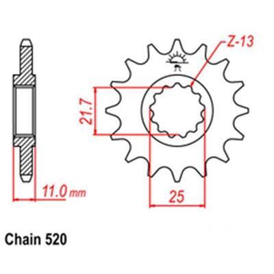 Front Sprocket - Yamaha - 520 - Steel - 14T