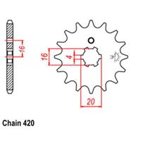 Front Sprocket - Yamaha/Kawasaki - 420 - Steel - 13T