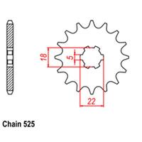 Front Sprocket Steel 15T 525