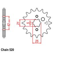 Link Front Sprocket - Yamaha/Kawasaki/Suzuki - 520 - Steel - 16