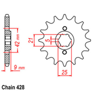 Front Sprocket - Steel 19T 55V19