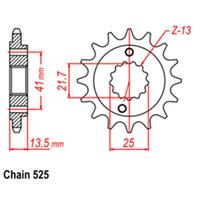 Front Sprocket Steel 16T 525