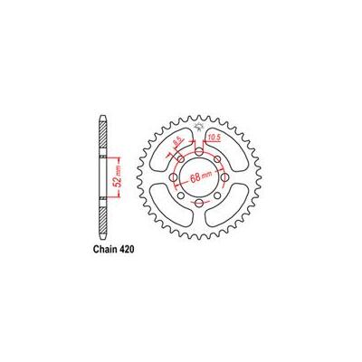 Rear Sprocket - Steel 43T 420P D/D