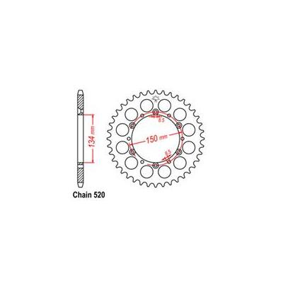 Rear Sprocket - Steel 46T 520P D/D