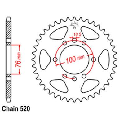 Rear Sprocket - Steel 41T 520P D/D