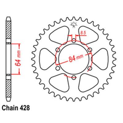 Rear Sprocket - Steel 50T 428P