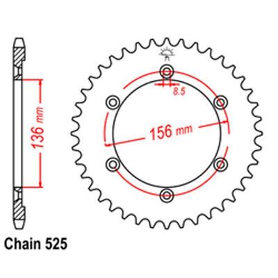 RR SPR STEEL 43T 525P