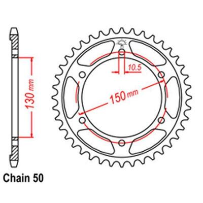 Link Rear Sprocket - Yamaha - 530 - Steel - 47