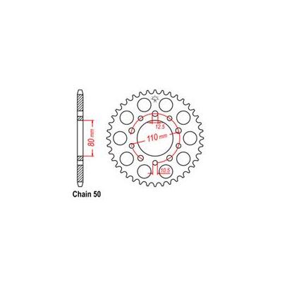 Rear Sprocket - Steel 43T 530P D/D