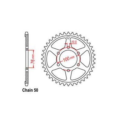 Link Rear Sprocket - Suzuki - 530 - Steel - 43