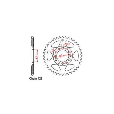 Rear Sprocket - Steel 49T 428P D/D