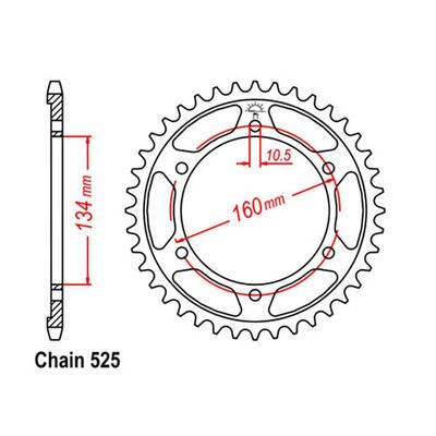 RR SPR STEEL 40T 525P