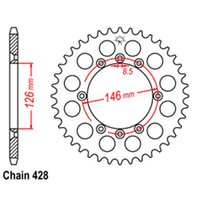 Rear Sprocket - Steel 50T 01A50