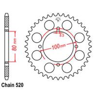 Link Rear Sprocket - Suzuki - 520 - Steel - 46