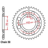 Link Rear Sprocket - Honda - 530 - Steel - 41