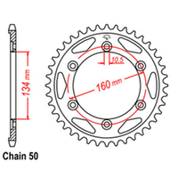 Rear Sprocket Steel 40T 530