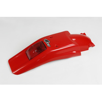 UFO Rear Fender With Tailight - Honda XR250/400 96-20 - Red (XR 00-06)