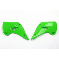 UFO Radiator Shrouds - Kawasaki - KX125/250 03-08 - Green