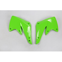 UFO Radiator Shrouds - Kawasaki - KX250F 04-05 - Green