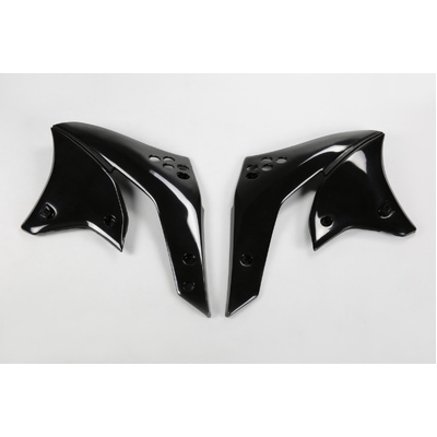 UFO Radiator Shrouds - Kawasaki Kx250F 06-07 - Black