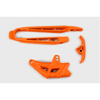 UFO KTM Chain Guide/Swingarm Slider Kit SX/SXF 07-10/EXCF 08-11 - Orange