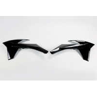 UFO KTM Radiator Shrouds 125/150/250SX/250/350/450/505SXF 2011-2012 - Black