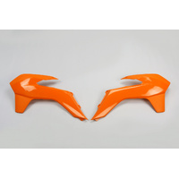 UFO Radiator Shrouds - KTM - 13-15 SX/SXF SX250-16 - Orange