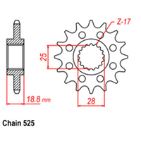 FRT SPR STEEL 16T 525P