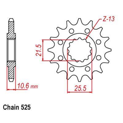 NEW FRONT SPROCKET STEEL 14T 5