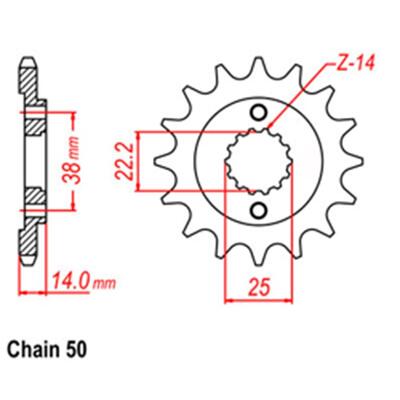 Front Sprocket - Steel 15T 530P