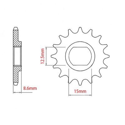 Front Sprocket - Steel 12T 415P