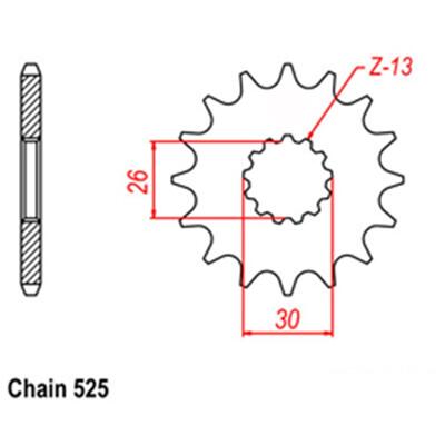 Front Sprocket - Steel 18T 525P