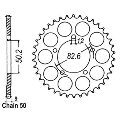 Rear Sprocket - Steel 48T 530P