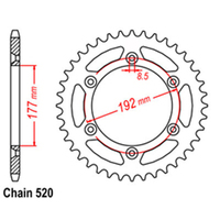 Rear Sprocket Steel 48T 520 Husq