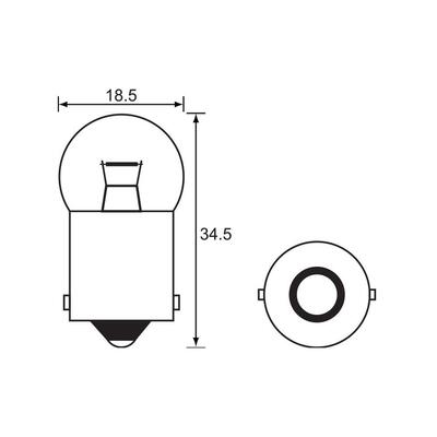 Bulb - Indicator 12V 10W - Ba15S